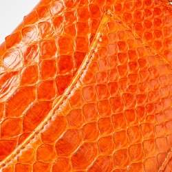 Chanel Orange Python Wallet on Chain