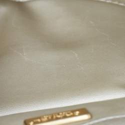 Pre Owned Chanel Metallic Multicolor Python Flap CC Logo Top Handle Bag