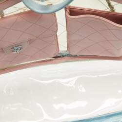 Pre Owned Chanel Multicolor Quilted PVC and Leather Medium Coco Splash Shopping Tote