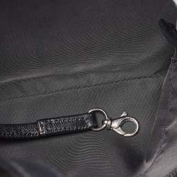 Pre Owned Chanel Black Quilted Vinyl and Canvas Petite Paris Biarritz Bag