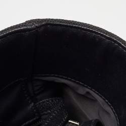 Pre Owned Chanel Black Quilted Vinyl and Canvas Petite Paris Biarritz Bag