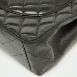 Chanel Black Quilted Leather Maxi Classic Double Flap Bag