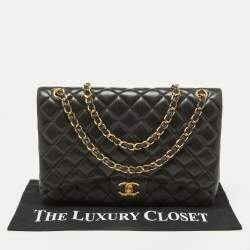 Chanel Black Quilted Leather Maxi Classic Double Flap Bag