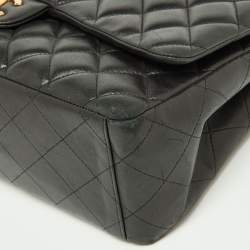 Chanel Black Quilted Leather Maxi Classic Double Flap Bag
