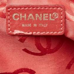 Pre Owned Chanel Red Quilted Leather Surpique Bowler Bag
