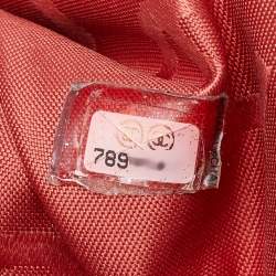 Pre Owned Chanel Red Quilted Leather Surpique Bowler Bag