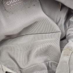 Pre Owned Chanel Blue Quilted Nylon and Tweed Ultra Stitch Bubble Tote