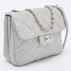 Pre Owned Chanel Grey Caviar Leather Medium Urban Companion Flap Bag