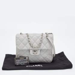 Pre Owned Chanel Grey Caviar Leather Medium Urban Companion Flap Bag