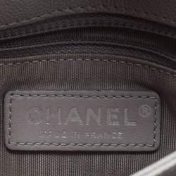 Pre Owned Chanel Grey Caviar Leather Medium Urban Companion Flap Bag
