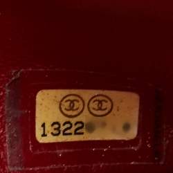 Pre Owned Chanel Red Quilted Caviar Leather Jumbo Classic Single Flap Bag