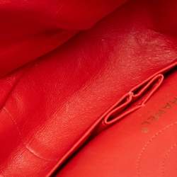 Pre Owned Chanel Red Puzzle Patent Leather Classic 226 Reissue 2.55 Flap Bag