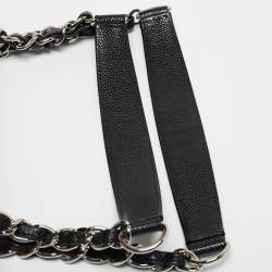 Pre Owned Chanel Black Caviar Quilted Leather CC Tote