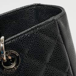 Pre Owned Chanel Black Caviar Quilted Leather CC Tote