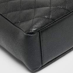 Pre Owned Chanel Black Caviar Quilted Leather CC Tote