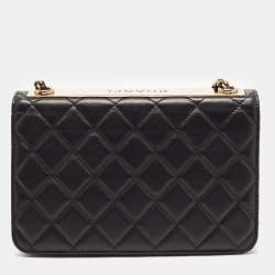 Pre Owned Chanel Black Quilted Leather Trendy CC Wallet On Chain