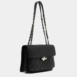 Pre Owned Chanel Black Quilted Leather Small CC Box Flap Bag