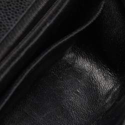 Chanel Black Quilted Caviar Leather Mini Square Classic Flap Bag
