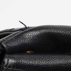 Pre Owned Chanel Black Caviar Leather Business Affinity Chain Flap Bag