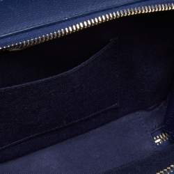 Pre Owned Chanel Blue Quilted Caviar Leather Business Affinity Camera Chain Bag