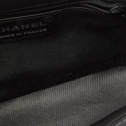 Chanel Black Choco Bar Canvas Mini Vintage Bag