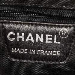 Chanel Black Choco Bar Canvas Mini Vintage Bag