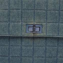 Pre Owned Chanel Blue Choco Bag Denim Mademoiselle Flap Bag
