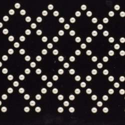 Pre Owned Chanel Black Quilted Pearl Velvet Double Zip Clutch Bag