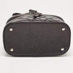 Pre Owned Chanel Black Quilted Leather and PVC Aquarium Backpack