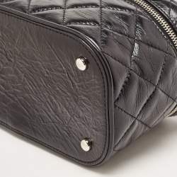 Pre Owned Chanel Black Quilted Leather and PVC Aquarium Backpack