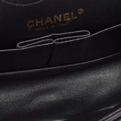 Pre Owned Chanel Black Quilted Patent Leather Reissue 2.55 Classic 224 Flap Bag