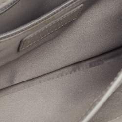 Chanel Grey Quilted Leather Single Flap Bag