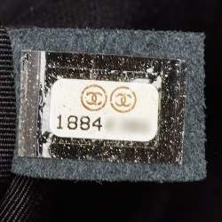 Pre Owned Chanel Black Patent Leather Large Reverso Boy Flap Bag