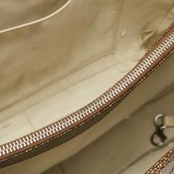 Pre Owned Chanel Bronze Textured Quilted Leather GST Tote