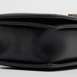 Pre Owned Chanel Black Quilted Leather New Medium Boy Shoulder Bag