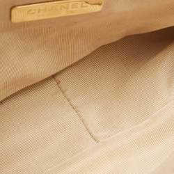 Pre Owned Chanel Beige Quilted Leather Medium 19 Flap Bag