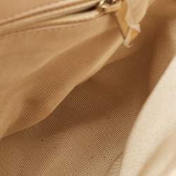 Pre Owned Chanel Beige Quilted Leather Medium 19 Flap Bag