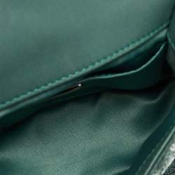 مملوكة مسبقًا Chanel Green Sequins and Satin Mini Square Classic Flap Bag