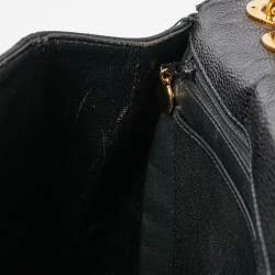 Chanel Black Quilted Caviar Leather Maxi Single Flap Bag