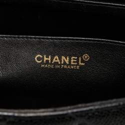Chanel Black Quilted Caviar Leather Maxi Single Flap Bag