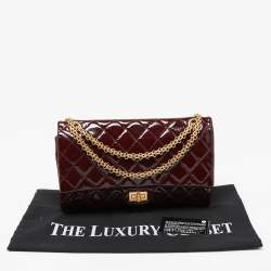 Pre Owned Chanel Red Quilted Patent Leather Classic 226 Reissue 2.55 Flap Bag