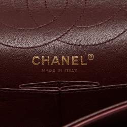 Pre Owned Chanel Red Quilted Patent Leather Classic 226 Reissue 2.55 Flap Bag