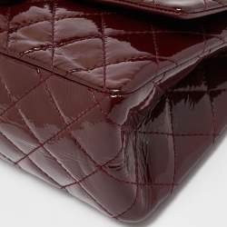 Pre Owned Chanel Red Quilted Patent Leather Classic 226 Reissue 2.55 Flap Bag