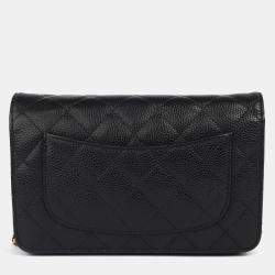 Pre Owned Chanel Black Caviar Leather Classic WOC Bag