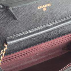 Pre Owned Chanel Black Caviar Leather Classic WOC Bag
