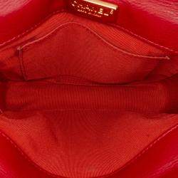 Pre Owned Chanel Red Chevron Rock The Corner Minaudiere Bag