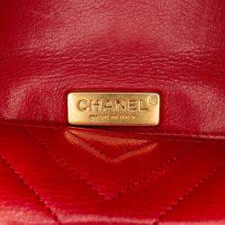 Pre Owned Chanel Red Chevron Rock The Corner Minaudiere Bag