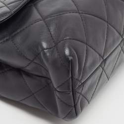 Pre Owned Chanel Black Quilted Leather In The Business Flap Bag