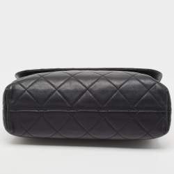 Pre Owned Chanel Black Quilted Leather In The Business Flap Bag