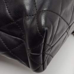Pre Owned Chanel Black Quilted Leather In The Business Flap Bag